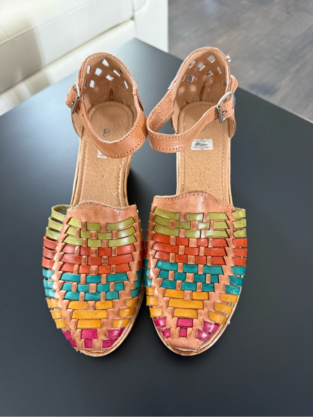 Made in Nexico Multicolor wedge espadrilles. Size: 8